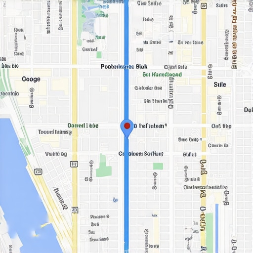 Fort Wayne cityscape with Google Maps overlay highlighting local business locations
