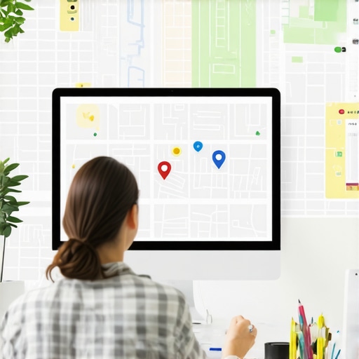 SEO specialist analyzing local maps and data for Fort Wayne businesses.
