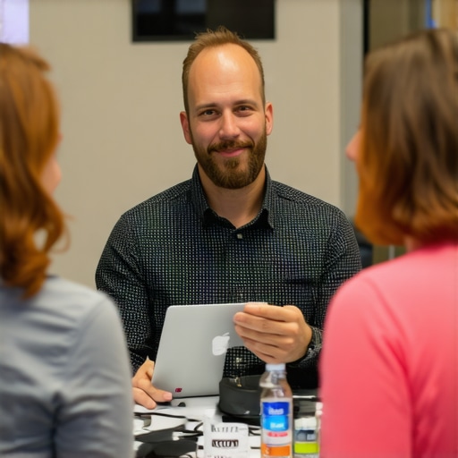 Business owner participating in Fort Wayne community event to boost local SEO