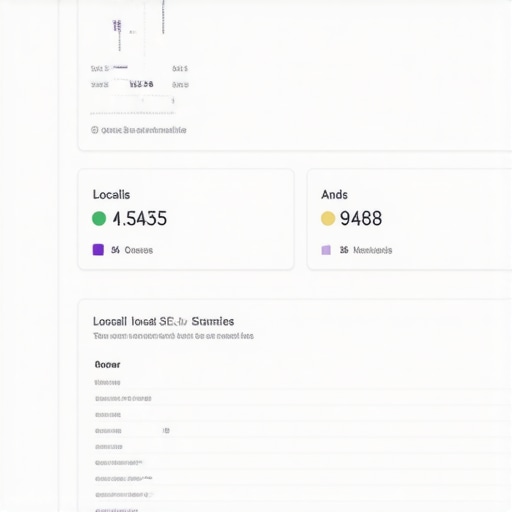 Google Search Console dashboard displaying local search performance metrics