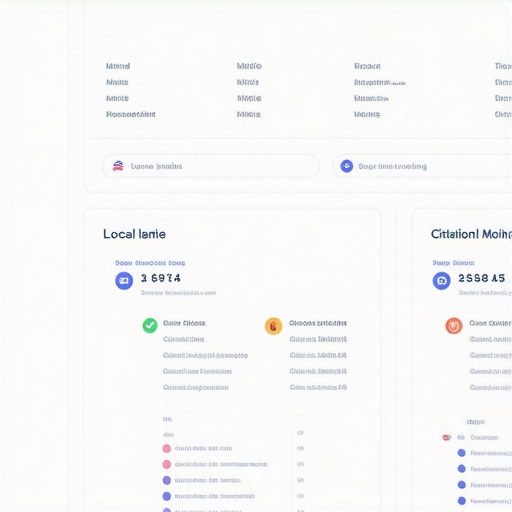 Dashboard with Local SEO Analytics An illustrative screenshot of an SEO dashboard showcasing local map rankings and citation management tools.
