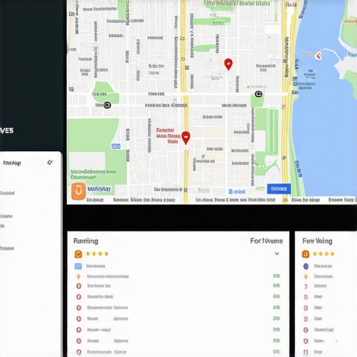 A screenshot displaying SEO analytics and map ranking data for Fort Wayne, Indiana