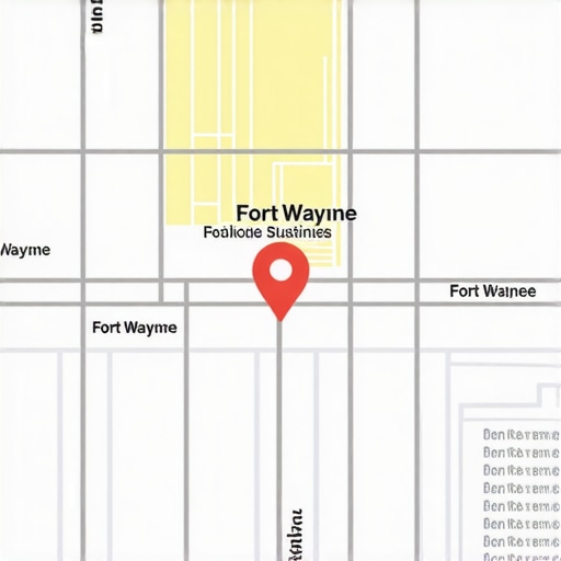 Fort Wayne Google Maps with business location markers