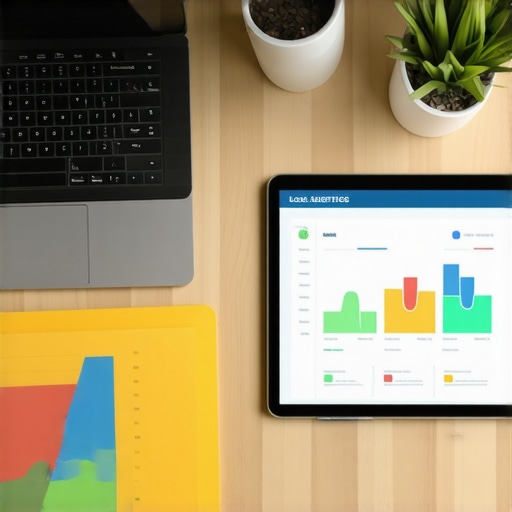 Desk with SEO tools and analytics charts showing Fort Wayne local rankings.