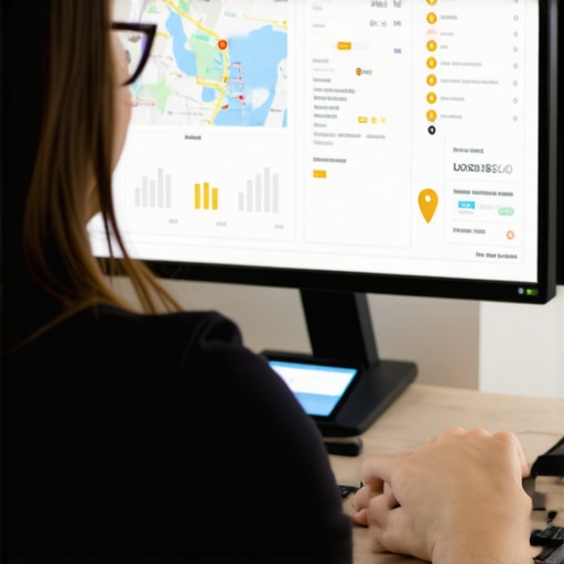 Person working on local SEO analytics for Fort Wayne business on computer