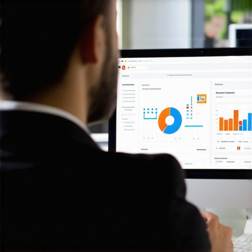 Business owner reviewing local SEO analytics on a computer for Fort Wayne