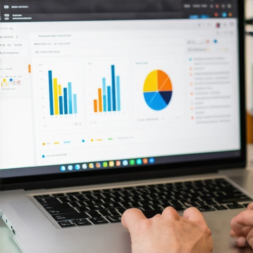 Person reviewing SEO analytics for Fort Wayne business on a laptop.