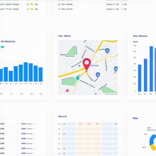 Person analyzing Google Maps rankings and local SEO data on a digital dashboard