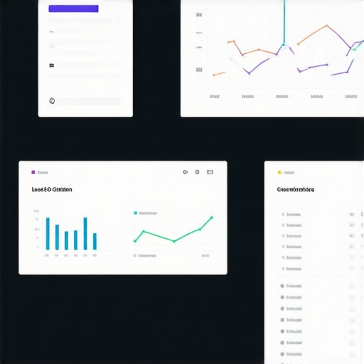 Close-up of a computer screen showing SEO analytics and citation checks for Fort Wayne businesses.