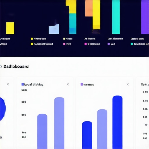 Screenshot of an SEO platform dashboard showing local listing metrics and rankings