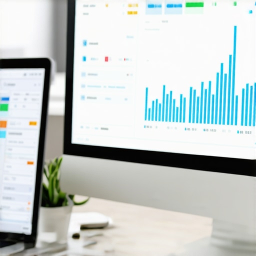 Computer screen displaying citation and ranking management software for local SEO
