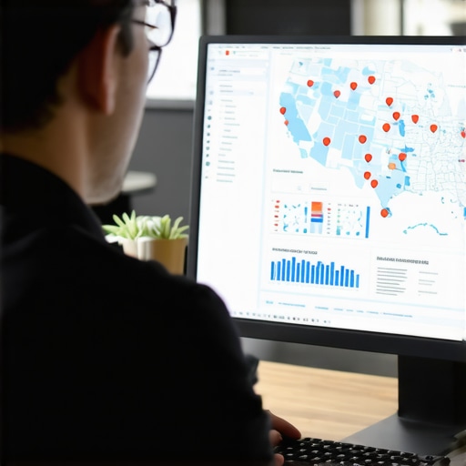 SEO specialist reviewing local search ranking data for Indiana and Fort Wayne