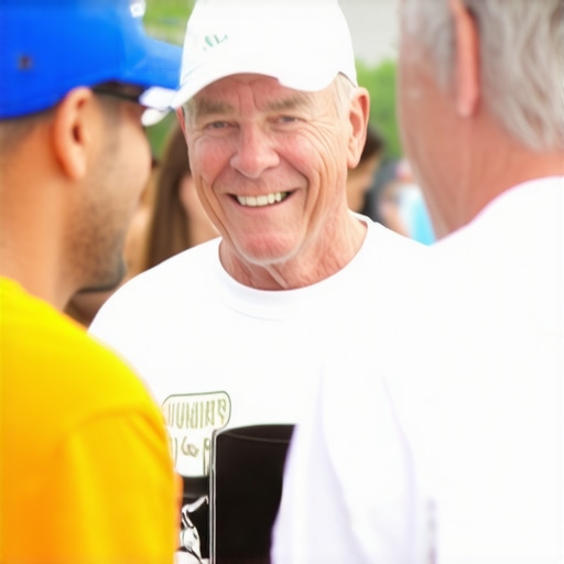 Business owner participating in Fort Wayne local event with community members