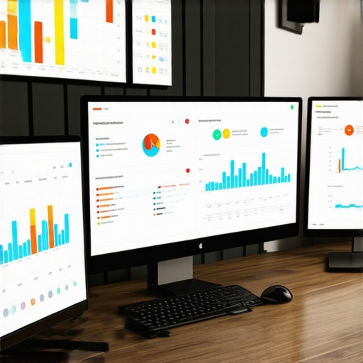 Screenshot of SEO analytics dashboards and citation management platforms in a workspace
